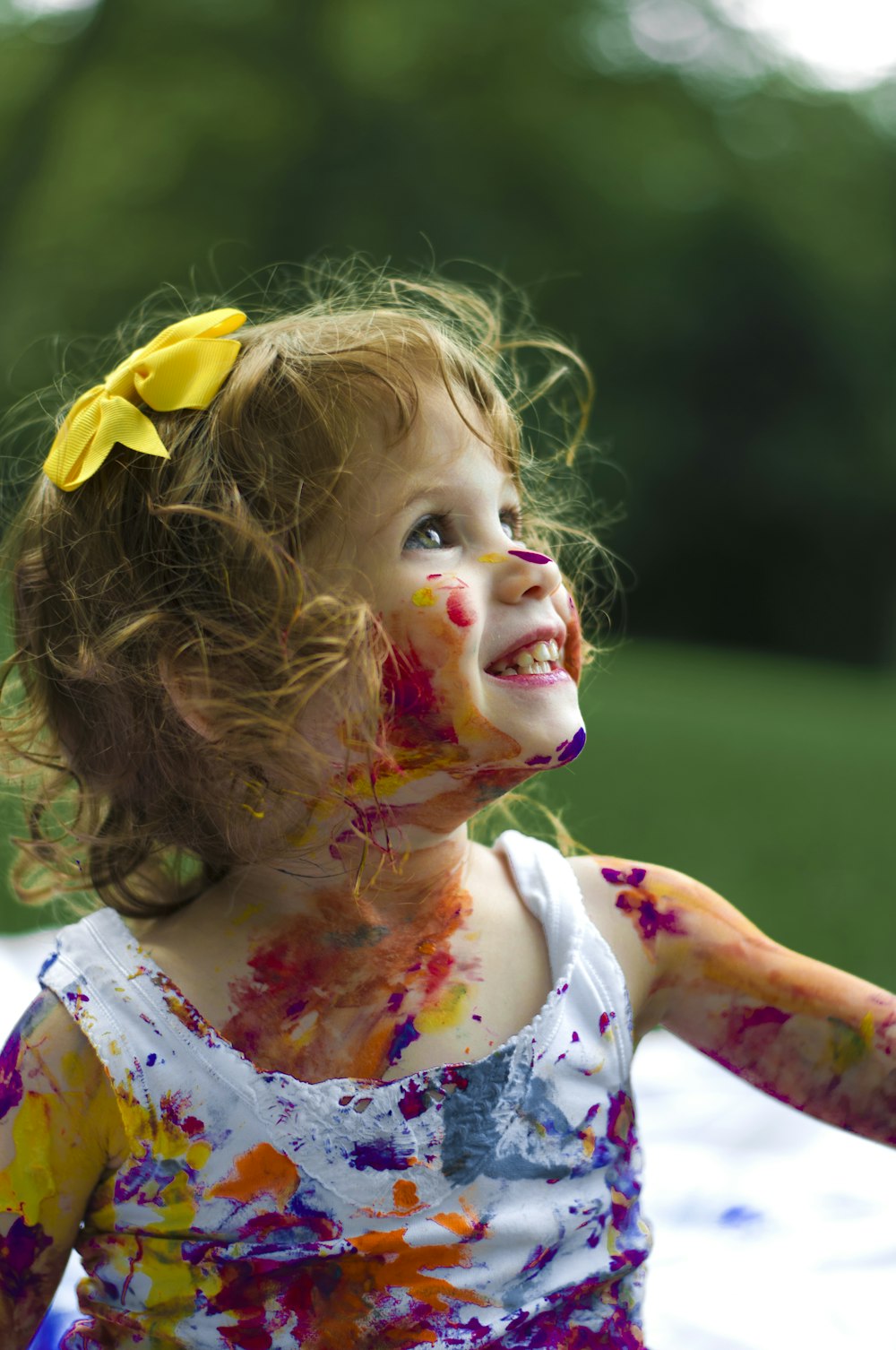 Smiling child in Maryland park